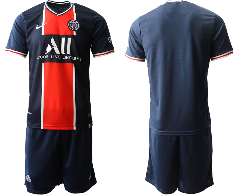 Men 2020-2021 club Paris St German home blue Soccer Jerseys->customized soccer jersey->Custom Jersey